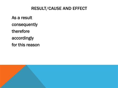 and as a result|as a result and therefore.